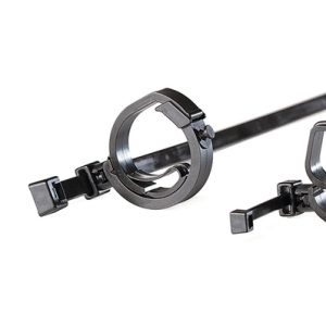 Fixing tie, ?20mm, black, 200pcs.