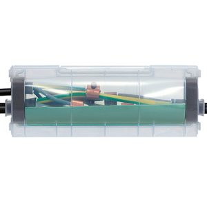 Cast resin joint, Parallel P, 4 x 10mm? to 5 x 35mm?, L=420mm, 2240 ml, Polyurethane resin (PUR) green
