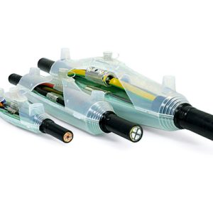 Cast resin joint, armoured, Straight-through i, 5 x 10mm? to 5 x 35mm?, L=360mm, 655 ml, Polyurethane resin (PUR) green