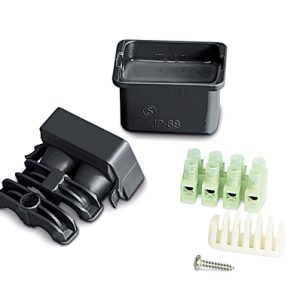Gel cable joint, 8.0-10mm, 6 x 0.35mm? to 6 x 0.5mm?, L=38mm, Polyamide 6.6 V0 (PA66V0)/Silicone (SI), black