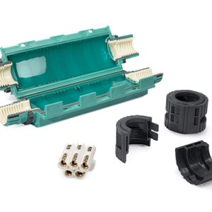 Gel cable joint, 20-30mm, 3 x 10mm? to 5 x 25mm?, L=310mm, Polypropylene (PP)/Silicone (SI), green