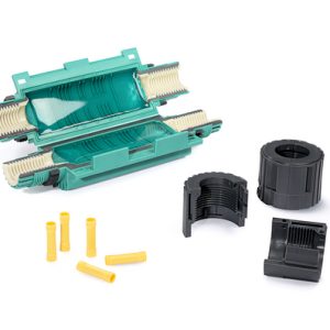 Gel cable joint, 12-18mm, 3 x 2.5mm? to 5 x 6mm?, L=190mm, Polypropylene (PP)/Silicone (SI), green