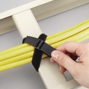 Hook and loop cable tie, 25000x16.5mm, black, 25m