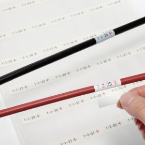 Cable label, self laminating, white, laser print, 12.7mm, H2=36.50mm, 5000pcs.