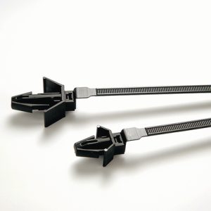 Fixing tie for hole (round), outside serrated, ⌀1.0-45.0mm, black, 100pcs.