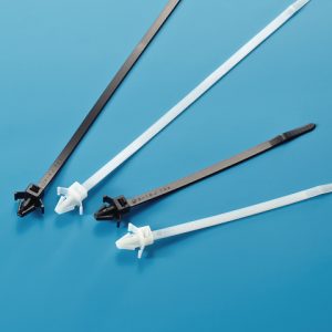 Fixing tie for hole (round), inside serrated, ?1.5-26.0mm, natural, 100pcs.