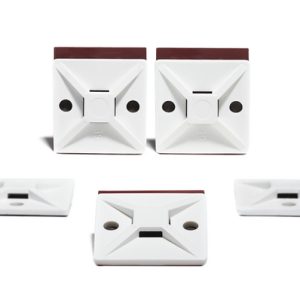 Cable tie mount for adhesive use, Wmax=5.6mm, ?4.0 mm, white, 100pcs.