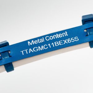 Cable tag, continuous, thermal transfer print, 100.0x15.0mm, blue, pack=120pcs.