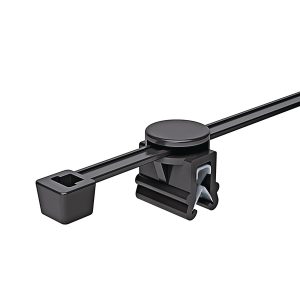 Fixing tie for edge, inside serrated, ?2.0-47.0mm, black, 500pcs.