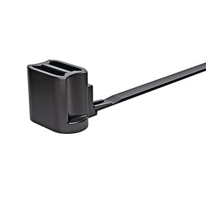 Fixing tie for stud, outside serrated, ⌀35.0mm, black, 500pcs.
