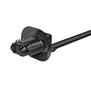Fixing tie for hole (oval), outside serrated, ⌀2.0-35.0mm, black, 1000pcs.