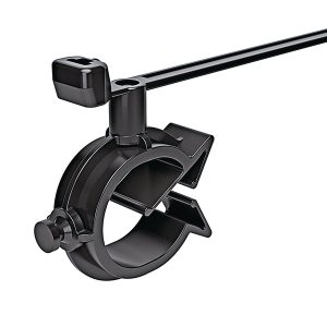 Fixing tie with pipe/tube holder, inside serrated, ?2.0-35.0mm, black, 500pcs.