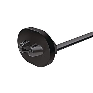 Fixing tie for hole (oval), ?1.6-30.0mm, black, 500pcs.