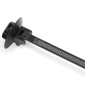 Fixing tie for hole (oval), outside serrated, ⌀1.5-35.0mm, black, 1000pcs.