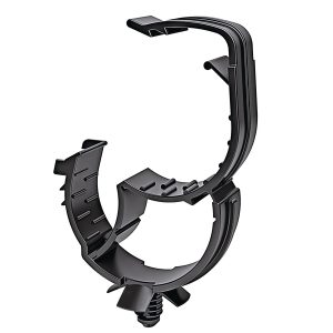 Harness Clip, automatic close, round hole 6.4 - 7.0 mm, fir tree, high impact modified, heat stabilised, black