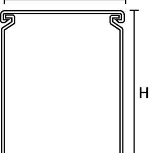 Wiring duct, 70.0x68.4mm, L=2000mm, blue, 16m