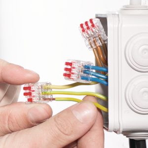 Push-in wire connector, 0.2 to 2.5 mm? all types of wire, transparent, 1Pack