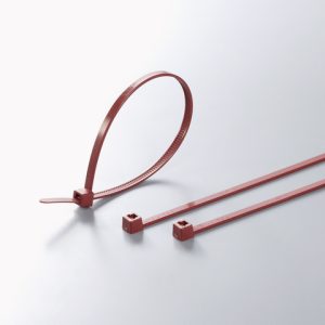 Cable tie inside serrated detectable, 100x2.5mm, ?4.0-22mm, brown, 100pcs.