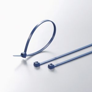 Cable tie inside serrated detectable, 100x2.5mm, ?4.0-22mm, blue, 100pcs.