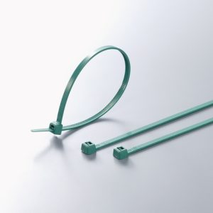 Cable tie inside serrated detectable, 100x2.5mm, ?4.0-22mm, green, 100pcs.