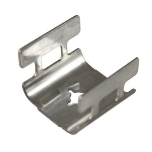 Stainless steel cable tie mount for screw fixation, untreated, metal, 50pcs.