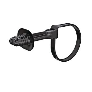 Fixing tie for hole (oval), outside serrated, ⌀2.0-50.0mm, black, 500pcs.
