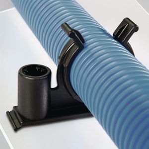 Corrugated tube clip for stud, nom?4.5mm, black, 500pcs.