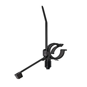 Fixing tie for hole (round)/with pipe/tube holder, ⌀1.0-30.0mm, black, 500pcs.
