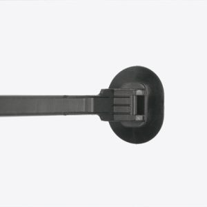 Fixing tie for hole (oval), outside serrated, ⌀1.0-30mm, black, 100pcs.