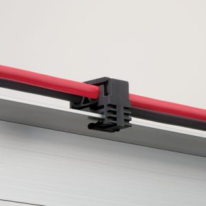 Cable clip for edge, T=1.0 mm - 3.0mm, Dmin=6.4mm, Dmax=7.1mm