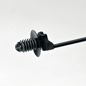 Fixing tie for hole (round), outside serrated, ⌀1.0-35mm, grey, 500pcs.