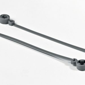 Fixing tie for stud, outside serrated, ⌀3.0-30.0mm, grey, 100pcs.