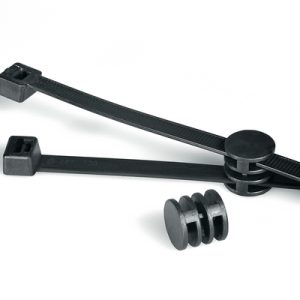 Fixing tie for cable bundles, inside serrated, ?85.0mm, black, 500pcs.