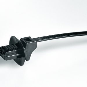 Fixing tie for hole (oval), outside serrated, ⌀1.0-35.0mm, black, 500pcs.