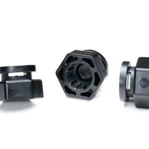 Cable tie mount for stud, Wmax=8.2mm, ?M16, black, 500pcs.