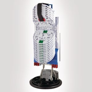 FML IR B length closure with basket and 36 x SC-B-IR MKI moulded splice holder trays