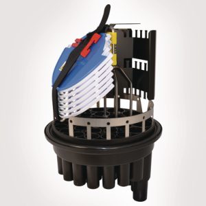 UFC A length tubed closure with basket, 6 x NZDF SE-A Trays each with 2 x 3A splice protectors