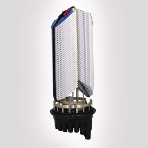 UFC C length double stacked tubed closure with heatshrink base and 72 x SMF SE-A 3A splice trays
