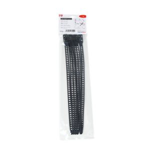 Releasable cable tie, 340x11.0mm, ?90.0mm, 123N, black, 6pcs.