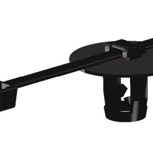 Fixing tie for stud, inside serrated, ⌀1.0-45.0mm, black, 500pcs.