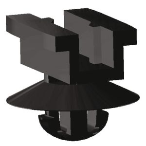 Connector clip for hole (round), black, 1000pcs.