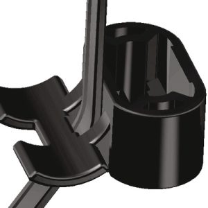 Fixing tie for stud, inside serrated, ⌀1.5-32.0mm, black, 300pcs.