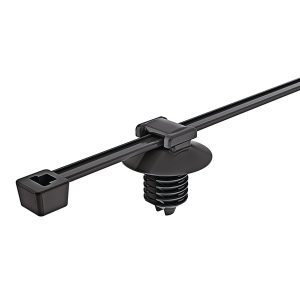 Fixing tie for hole (round), inside serrated, ⌀1.5-30mm, black, 6000Set