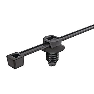 Fixing tie for hole (round), inside serrated, ⌀4.0-45.0mm, black, 500pcs.
