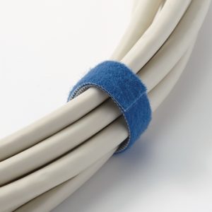 Hook and loop cable tie, 5000x10mm, blue, 5m
