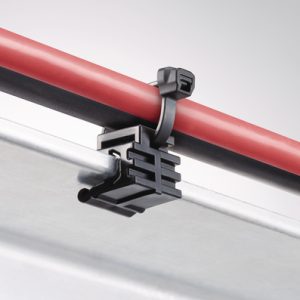 Cable tie mount, Wmax=4.8mm, T=1.6-4.0mm, black, 100pcs.