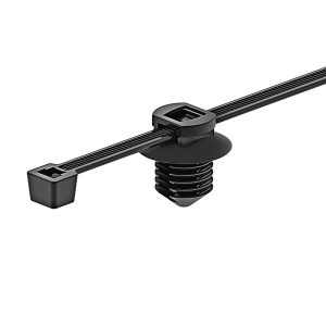 Fixing tie for hole (round), inside serrated, ⌀4.0-31.0mm, black, 500pcs.
