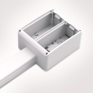 Wiring duct raceway system in self-extinguishing ABS