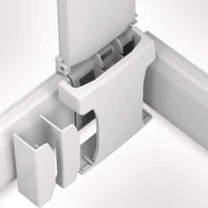Acessory of wiring duct raceway system in self-extinguishing ABS