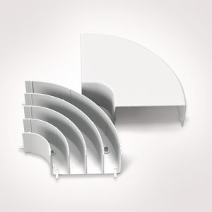 Acessory of wiring duct raceway system in self-extinguishing ABS